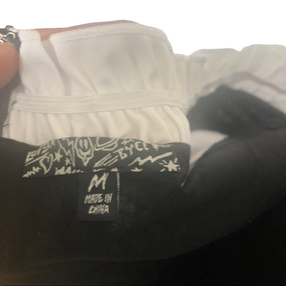 Byee, Size M, Balck and white Gingham dress, on or off shoulder NWOT - Picture 4 of 4